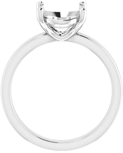 Sužadėtuvių Žiedas „Solitaire“ 14k white gold Oval 11mm x 9mm (2)