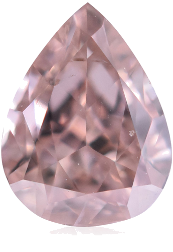 0.4 carat Fancy Orangey Pink-SI2 Natūralus Pear Deimantas (1)