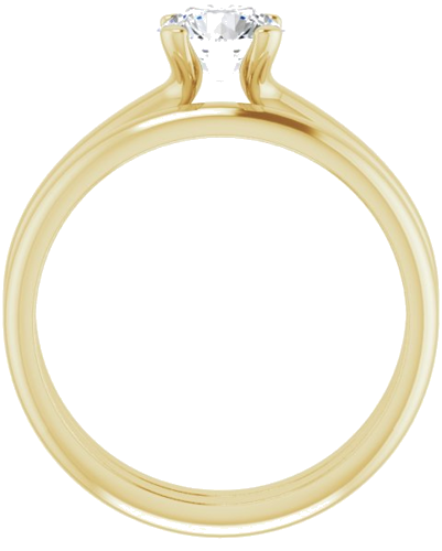 14K Yellow 6 mm Round Solitaire Engagement Ring Mounting (7)
