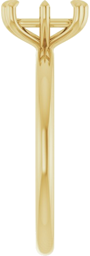 14K Yellow 7x5 mm Emerald Solitaire Engagement Ring Mounting (4)