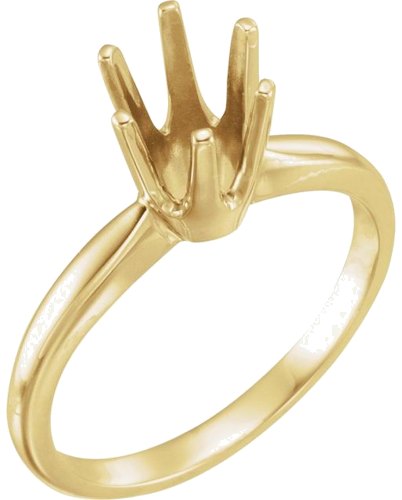 Sužadėtuvių Žiedas „Solitaire“ 14k yellow gold Round 6mm (1)