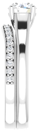 14K White 6 mm Round Solitaire Engagement Ring Mounting (9)