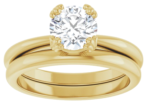 Sužadėtuvių Žiedas „Solitaire“ 14k yellow gold Round 6.5mm (8)