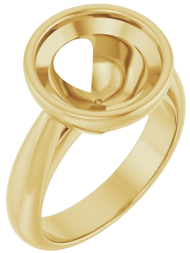 Sužadėtuvių Žiedas „Bezel-Set Solitaire“ 14k yellow gold Round 11mm (1)