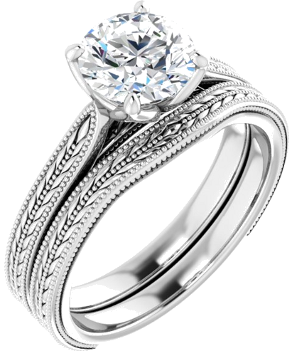 Sužadėtuvių Žiedas „Solitaire“ 950 Platinos Round 7mm (6)