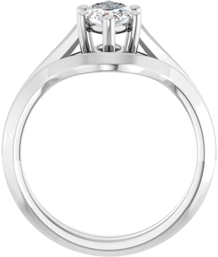 Sužadėtuvių Žiedas „Solitaire Split Shank“ 14k white gold Marquise 10mm x 5mm (7)