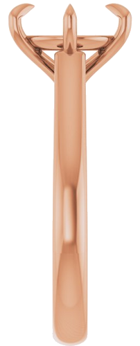 Sužadėtuvių Žiedas „Claw-Prong“ 14k rose gold Round 9.4mm (4)