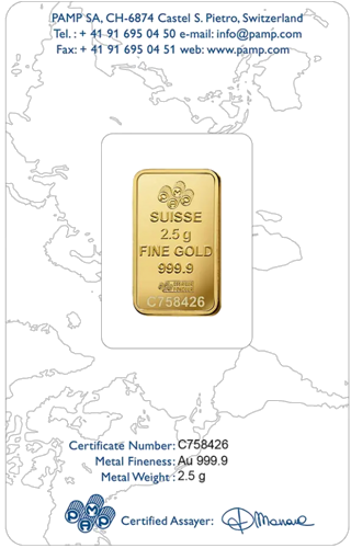 2,5 g Investicinio aukso luitas Rose PAMP (4)