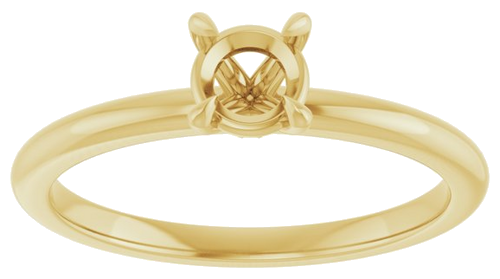 Sužadėtuvių Žiedas „Claw-Prong“ 14k yellow gold Round 4.8mm (3)