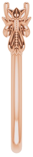 Sužadėtuvių Žiedas „Solitaire Sculptural“ 14k rose gold Round 4.1mm (4)