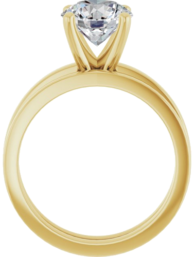 Sužadėtuvių Žiedas „Solitaire“ 14k yellow gold Round 8mm (7)