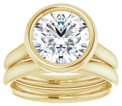 Sužadėtuvių Žiedas „Bezel-Set Solitaire“ 14k yellow gold Round 9mm (8)