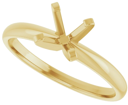 Sužadėtuvių Žiedas „Solitaire“ 14k yellow gold Round 6mm (5)