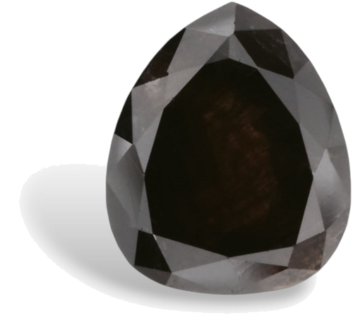 1.17 carat Fancy Black-VVS2 Natūralus Pear Deimantas (1)
