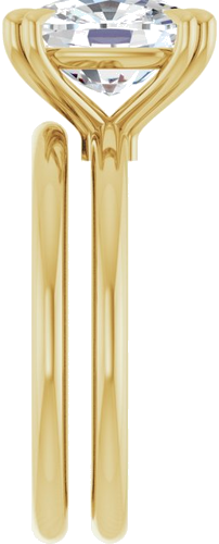 Sužadėtuvių Žiedas „Double Claw-Prong“ 14k yellow gold Elongated Cushion 10mm x 8mm (9)