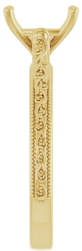 Sužadėtuvių Žiedas „Solitaire Sculptural“ 14k yellow gold Oval 10mm x 8mm (4)