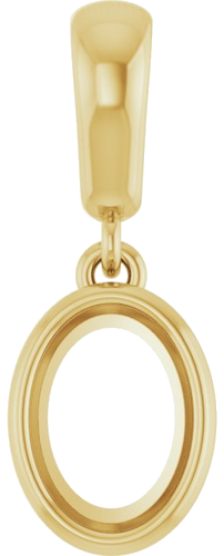 14K Yellow  7x5 mm Oval Pendant Mounting (1)