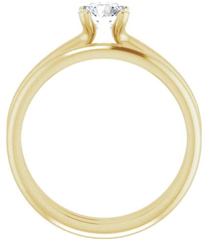 Sužadėtuvių Žiedas „Solitaire“ 10k yellow gold Round 5.5mm (7)
