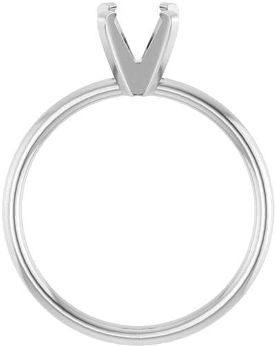 Sužadėtuvių Žiedas „Solitaire“ 14k white gold Round 6mm (2)