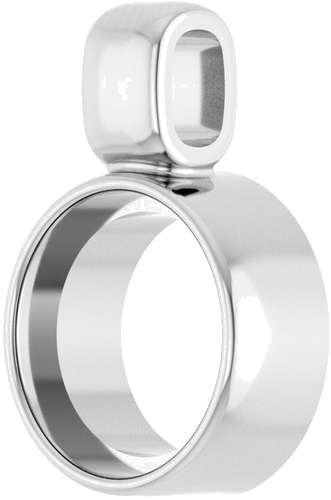 Pakabukas „Bezel-Set“ 585 Baltojo Aukso Round 5mm (2)