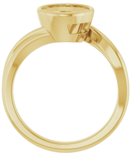 Sužadėtuvių Žiedas „Bezel-Set“ 14k yellow gold Oval 10mm x 8mm (2)