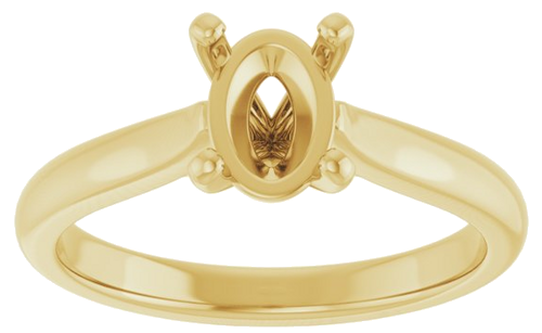 Sužadėtuvių Žiedas 14k yellow gold Oval 7.5mm x 5.5mm (3)