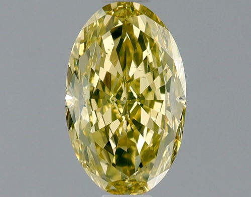 0.92 carat Fancy  Yellow-VS2 Natūralus Oval Deimantas (1)