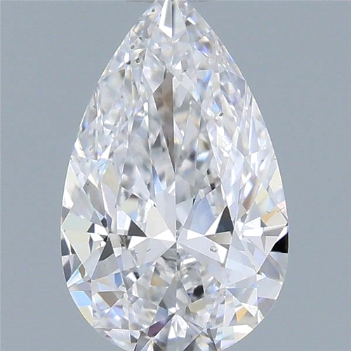 0.7 carat D-SI1 Natūralus Pear Deimantas (1)