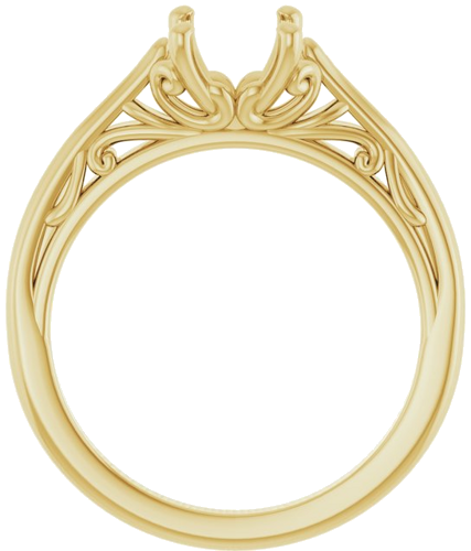 Sužadėtuvių Žiedas „Solitaire“ 14k yellow gold Oval 8mm x 6mm (2)