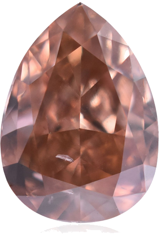 0.36 carat Fancy Deep Orangey Pink-SI1 Natūralus Pear Deimantas (1)