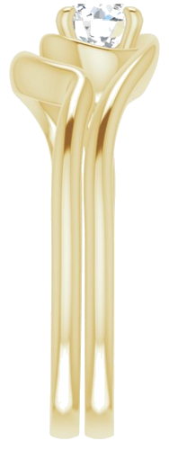Sužadėtuvių Žiedas „Solitaire“ 14k yellow gold Round 5.2mm (9)