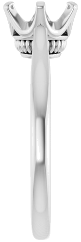 Sužadėtuvių Žiedas „Solitaire“ 585 Baltojo Aukso Round 7.4mm (4)
