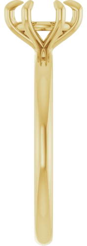 Sužadėtuvių Žiedas „Claw-Prong“ 10k yellow gold Round 6.5mm (4)