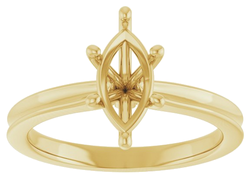Sužadėtuvių Žiedas 14k yellow gold Marquise 10mm x 5mm (3)