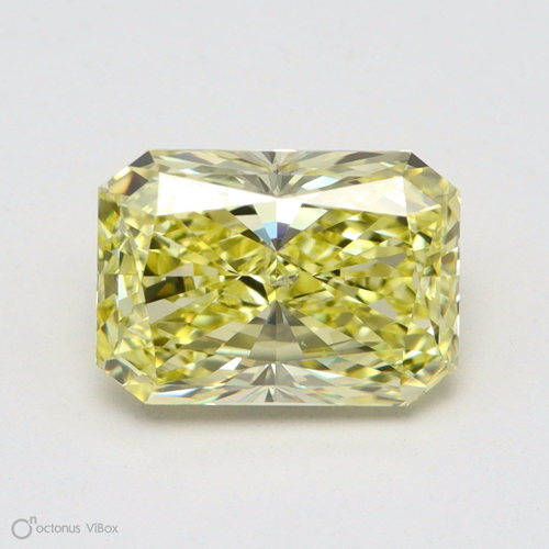 1.0 carat Fancy Intense Yellow-SI1 Natūralus Radiant Deimantas (1)