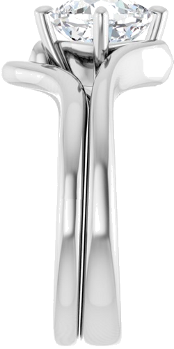 Sužadėtuvių Žiedas „Solitaire Bypass“ 950 Platinos Cushion 7mm (9)