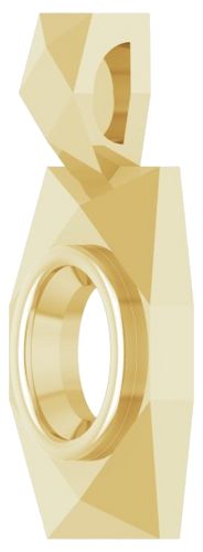Pakabukas „Geometric Bezel-Set Solitaire“ 14k yellow gold Oval 6mm x 4mm (2)