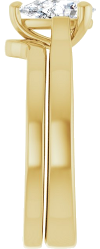 Sužadėtuvių Žiedas 14k yellow gold Pear 8mm x 5mm (9)