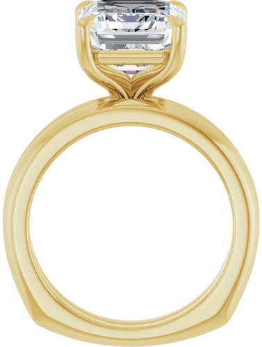 Sužadėtuvių Žiedas „Claw-Prong Euro Shank“ 14k yellow gold Emerald 11mm x 9mm (7)
