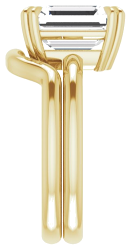 Sužadėtuvių Žiedas „Solitaire“ 585 Geltonojo Aukso Emerald 10mm x 8mm (9)