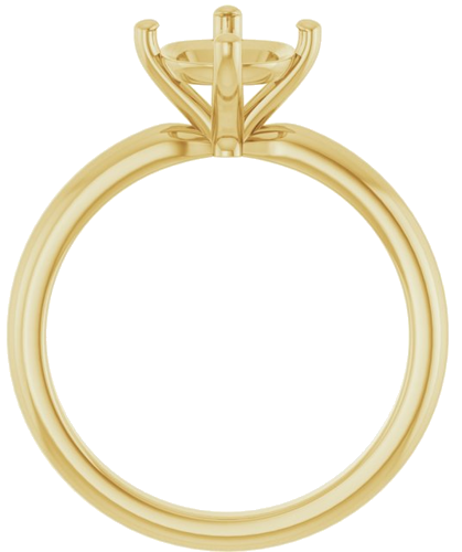 Sužadėtuvių Žiedas 14k yellow gold Elongated Cushion 9mm x 7mm (2)