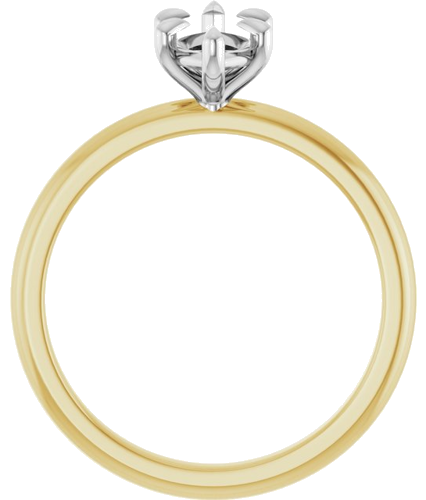 Sužadėtuvių Žiedas „Claw-Prong“ 14k yellow/white gold Marquise 10mm x 5mm (2)