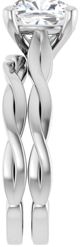 Sužadėtuvių Žiedas „Infinity-Inspired“ 950 Platinos Cushion 8mm (9)