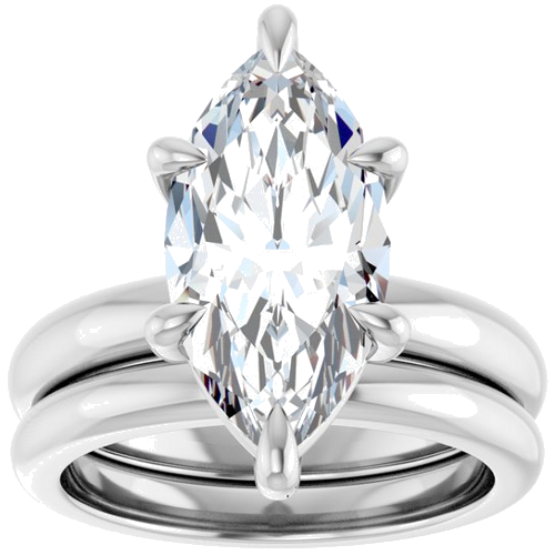 Sužadėtuvių Žiedas „Claw-Prong“ 14k white gold Marquise 16mm x 8mm (8)