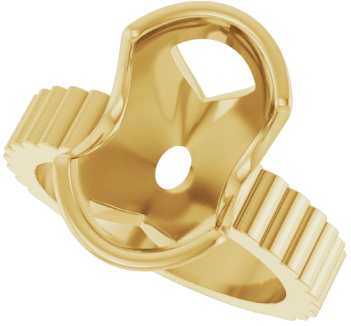 Sužadėtuvių Žiedas „Half-Bezel Solitaire“ 14k yellow gold Oval 14mm x 10mm (5)