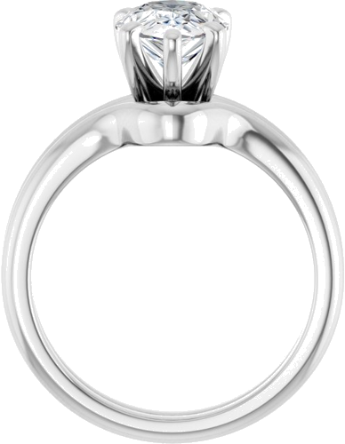 Sužadėtuvių Žiedas „Solitaire“ 585 Baltojo Aukso Pear Shape 10mm x 7mm (7)