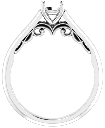 Sužadėtuvių Žiedas „Solitaire“ 950 Platinos Round 5.2mm (2)