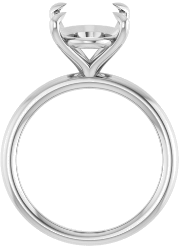 Sužadėtuvių Žiedas „Claw-Prong Solitaire“ 14k white gold Oval 14mm x 10mm (2)