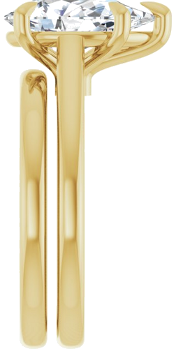 Sužadėtuvių Žiedas „Claw-Pong“ 14k yellow gold Pear 11.5mm x 7mm (9)