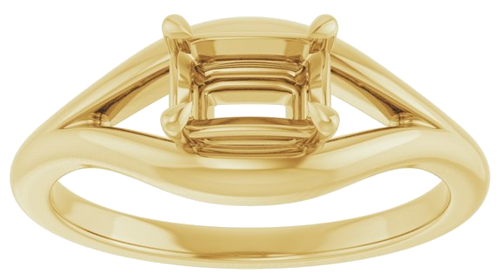 Sužadėtuvių Žiedas „Claw-Prong Solitaire“ 14k yellow gold Emerald 6mm x 4mm (3)